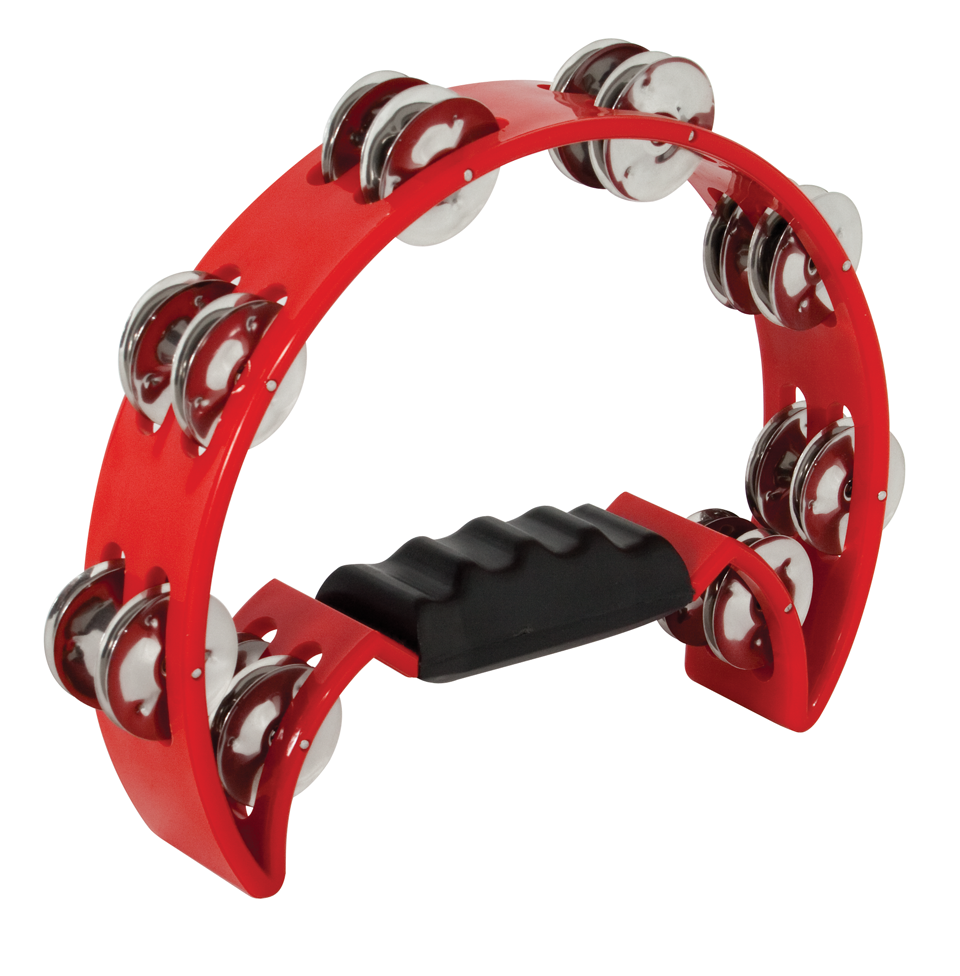 Mano Percussion | TMP11R | Half-Moon Tambourine | Red Mano Percussion | TMP11R | Half-Moon Tambourine | Red